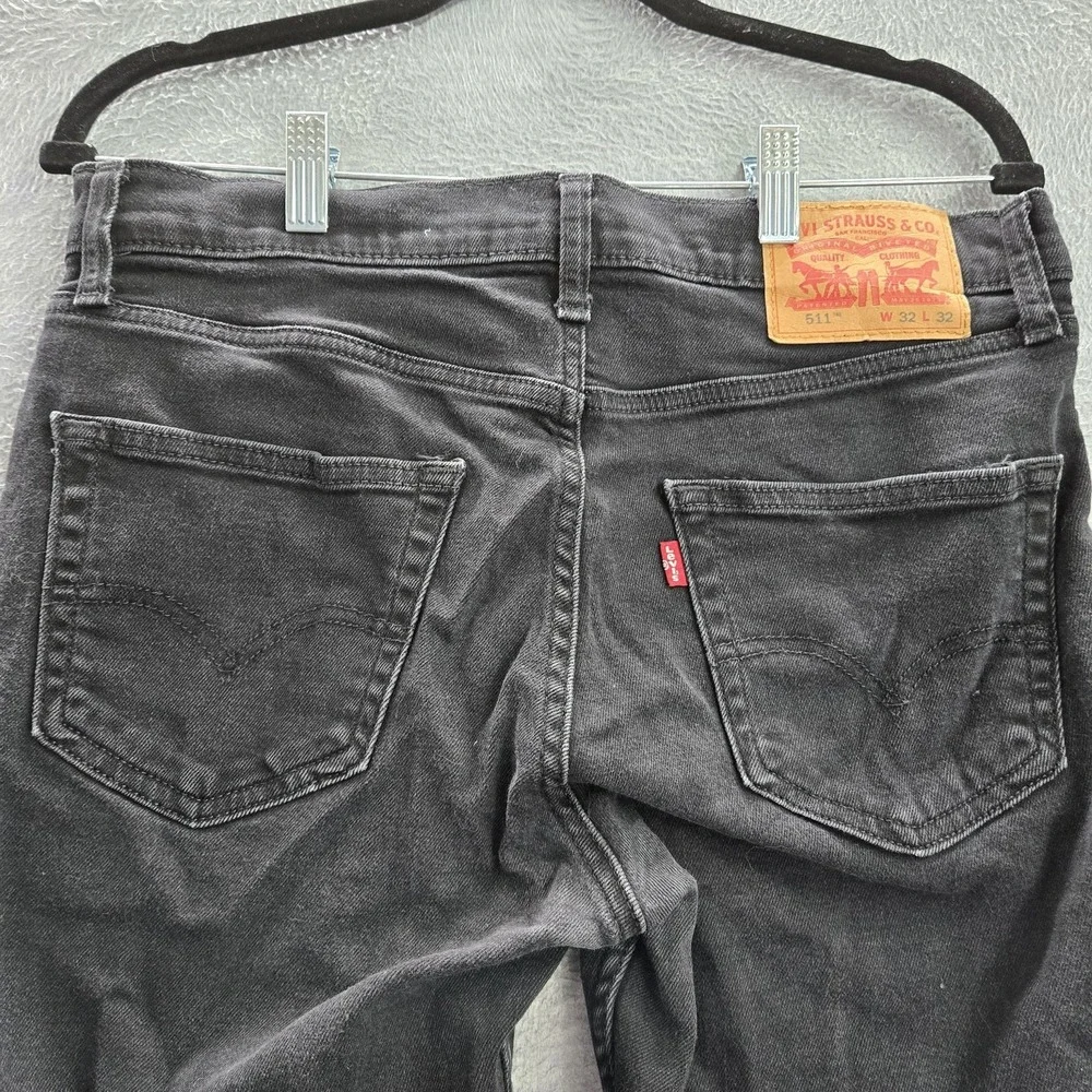 Levi's 511‎ Men Jeans 32X32 Black Denim Slim 30